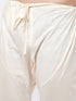 Vastramay Men's Black Angrakha Style Indo Western Over Cream Kurta Pyjama Set